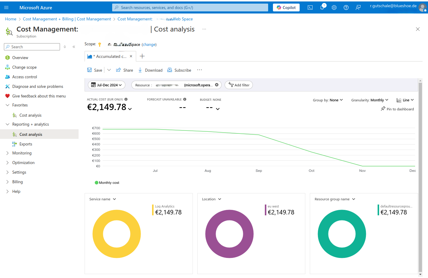 Deactivate Log Analytics